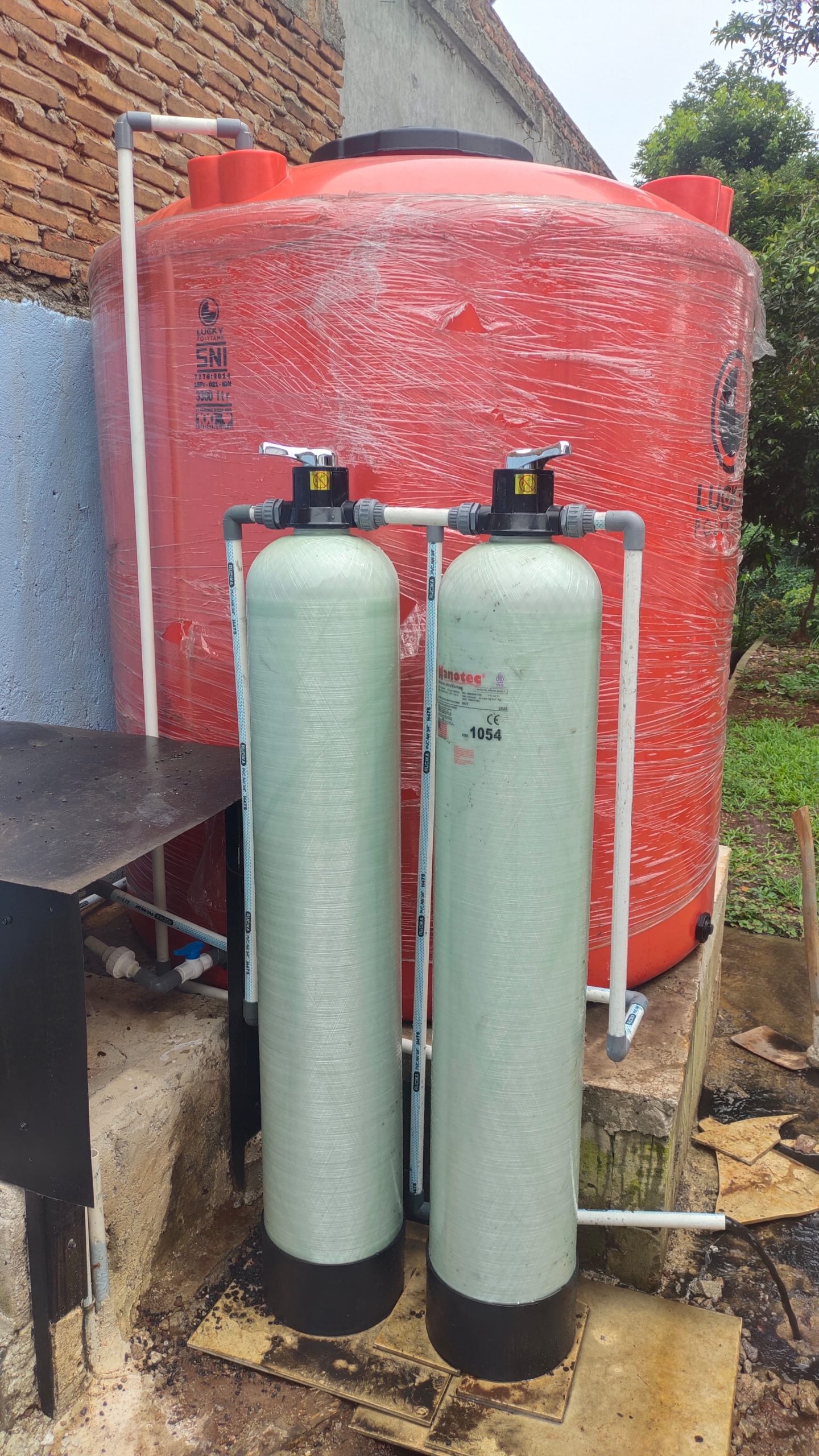 Instalasi Filter 2 Tabung frp1054 Mbg pasar minggu